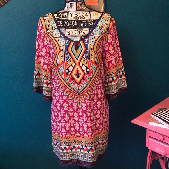 Pink Owl Shift Dress - Picture 2 of 5